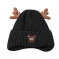 thumbnail image 2 of Chapeaux Aviateur Chapeaux de Noël Chapeaux Tricotés d'Automne et d'Hiver Bois de Cerf Chapeaux en Molleton Tricotés Chapeaux Aviateur Tuques Chapeaux, 2 of 2