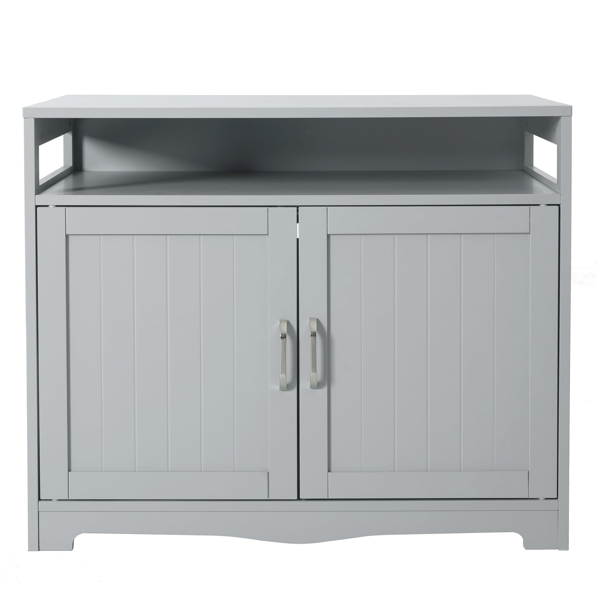 Pefilos 31" Cat Litter Box Enclosure Furniture with Hidden Plug, 2 Doors Indoor Cat Washroom, Wooden Enclused Litter Box Cat House, Gray Pefilos 31" Cat Litter Box Enclosure Furniture with Hidden Plug, 2 Doors Indoor Cat Washroom, Wooden Enclused Litter Box Cat House, Gray