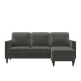 thumbnail image 5 of CosmoLiving Strummer Reversible Sectional Sofa Couch, Gray, 5 of 16