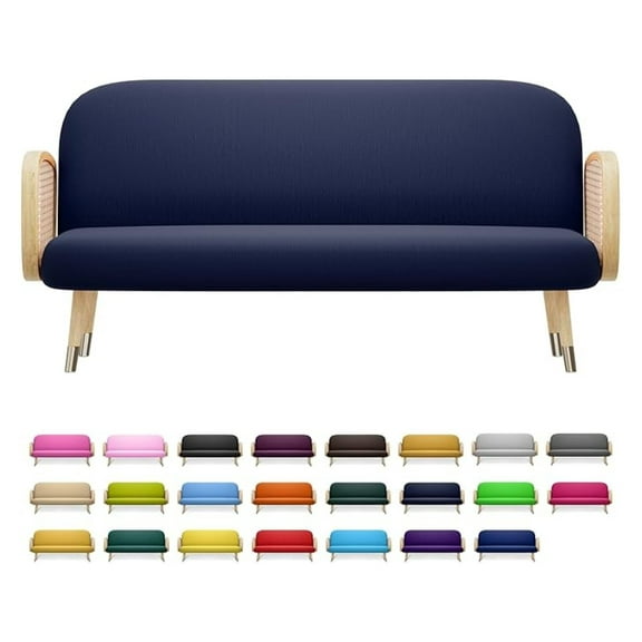 LILEYI Futon Cover Sofa Bed Slipcover Couch Cover Without Armrests Stretch Folding Futon Cover Queen Size 60"x80"x6" Navy Blue