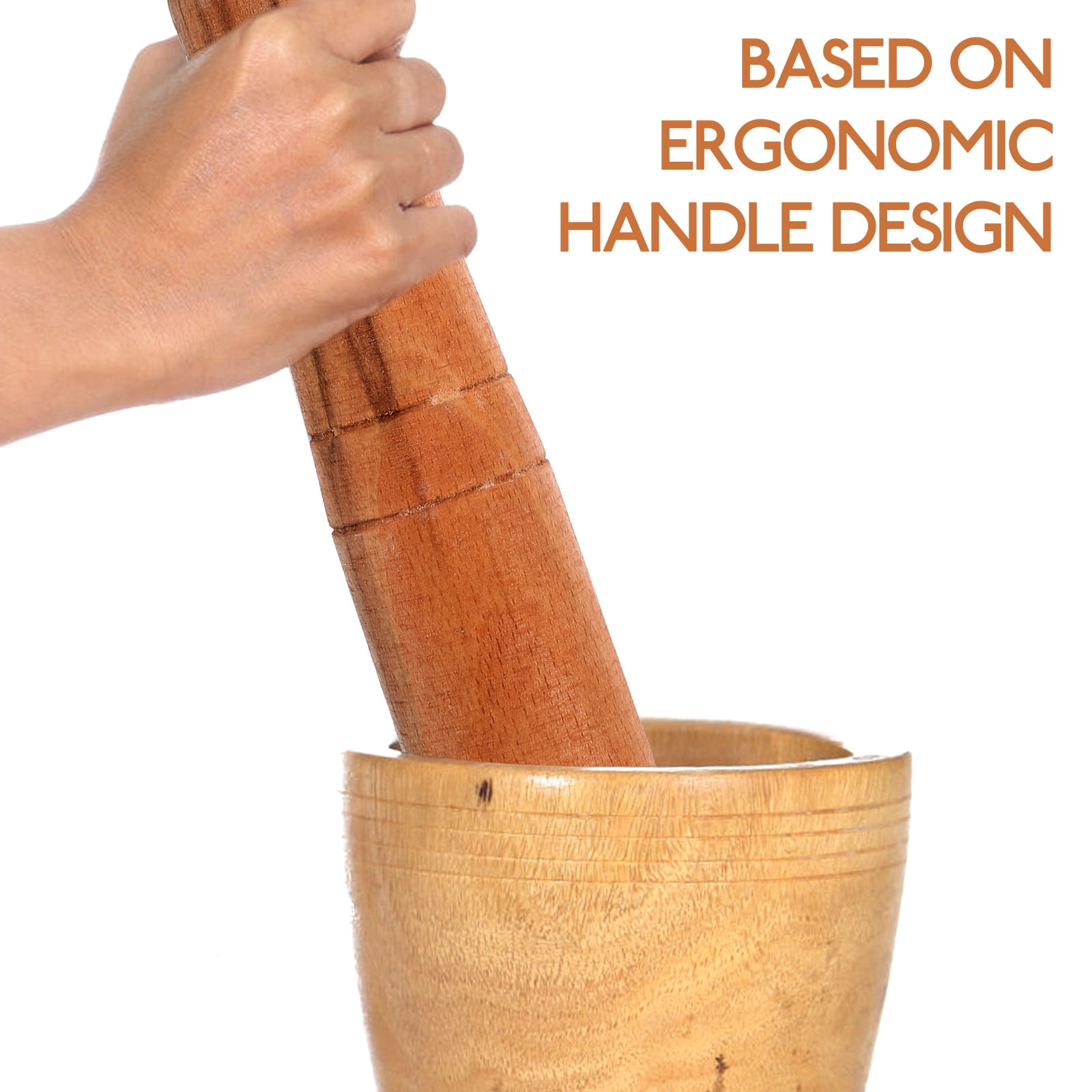 Pilon En Bois Naturel Mini - Parfait Pour Sauces, Purées Et Mixer Sans Électricité