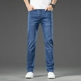thumbnail image 3 of Dpytoraw Men's Summer Fashion Slim Jeans Straight Leg Casual Style Pants Men's Clothing BU3, 3 of 5