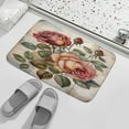 thumbnail image 3 of Rose Print Bath Rug, Coral Velvet, 20"x32",Comfortable, Soft, Water Absorption, Machine Wash, Non-Slip, Easier to Dry for Bathroom Floor Rugs, 3 of 8