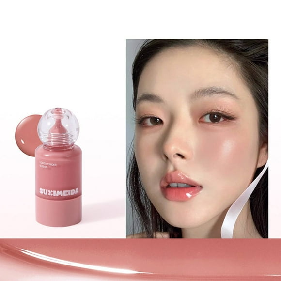 Liquid Blush Multi-Use Liquid Blush & Lip Tint Natural Cheek Stain with Vitamin E, Buildable Flush for Sensitive Skin (7.5Ml), Liquid Small Bottle Natural Makeup Lip Cheek Use, 34#