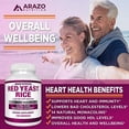 thumbnail image 4 of Suplemento Arazo Nutrition: extracto de arroz de levadura roja, 1200 mg, 120, 4 of 4