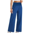 thumbnail image 4 of Aofany Plus Size Women Pants High Waisted Casual Sweatpant Elastic Waist Wide Leg Pants Stretch Workout Pants Running Joggers Yoga Sportswear with Pockets, 4 of 7
