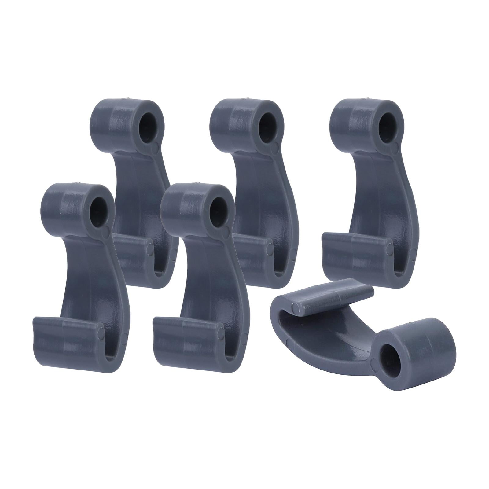 harayaa 3x 6 Pieces Bungee Shock Cord Hook J Hooks Multifunctional Kayak Attachments Black Lashing Hooks for Kayaks Accessories Paddle Canoe Repair