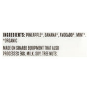 Once Upon a Farm Organic Refrigerated Baby Food Fruit & Veggie Blend Pineapple, Banana & Avocado with Mint, 3.2oz Pouch