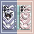 thumbnail image 2 of Cute Hello Kitty kuromi Phone Case For OPPO RENO 8 7 9 6 7SE 5 4 4SE 4 3 4G 5G PRO PLUS Colour Liquid Silicone Case Funda Shell LXY, 2 of 7