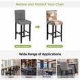 thumbnail image 5 of Burnt Orange Grey Bar Stool Cover Set of 4, Oil Painting Modern Abstract Art Stretch Bar Chair Cover, Removable Washable Pub Counter Stool Chair Slipcover for Kitchen Dining Room Pub Cafe, 5 of 9