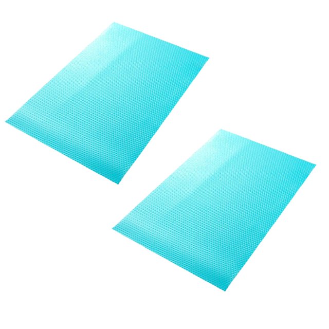 Oleegame 2PC Placemat Refrigerator Mat Multifunction Fridge Mats Refrigerator Liners Drawer Table Plac Blue