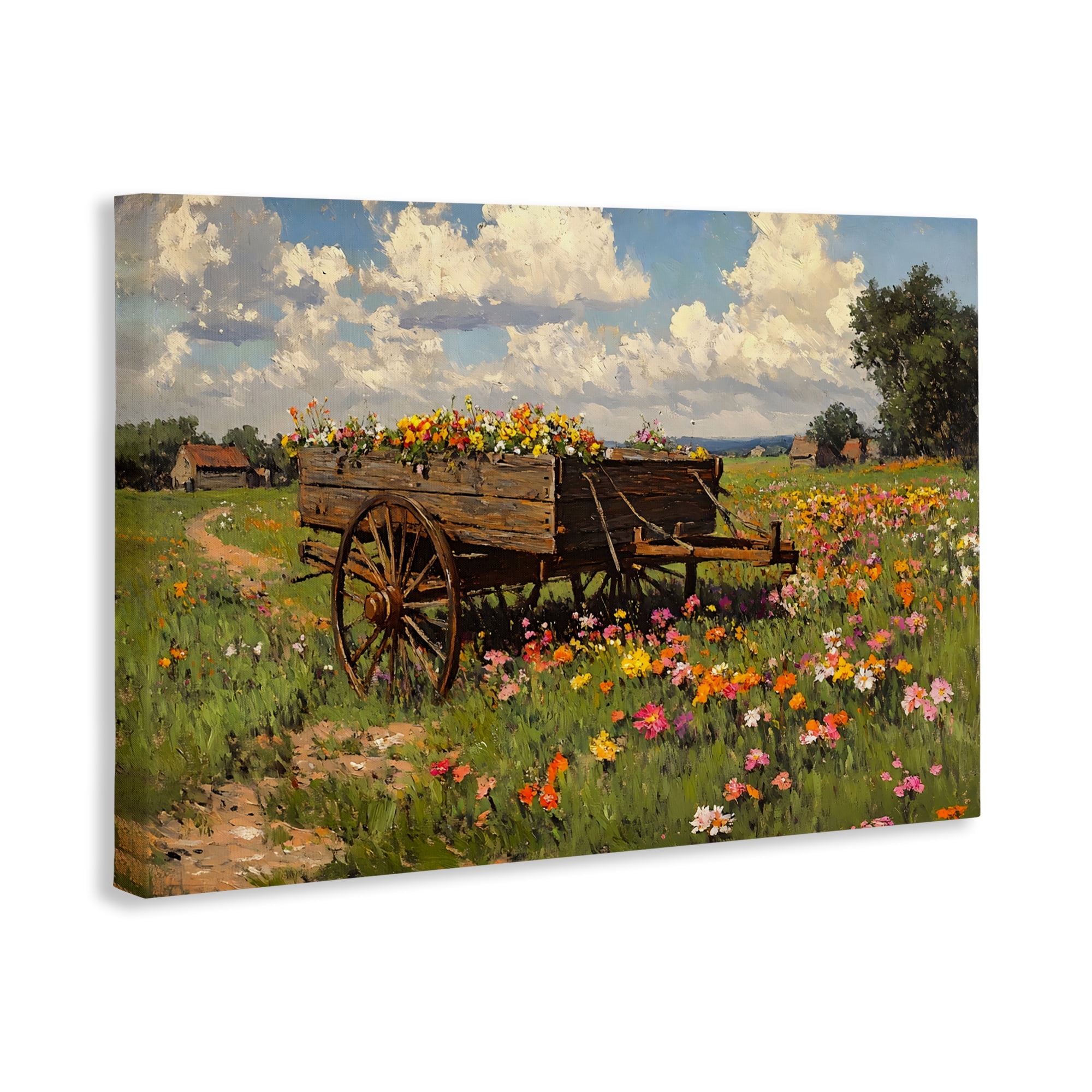 Stupell Industries Wildflower Wagon in Bloom Canvas Wall Art, design by Franklyn Gregory
