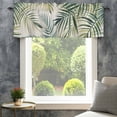 thumbnail image 4 of Palm Leaf Farmhouse Short Window Curtain Valances, Green Tropical Plant Summer Botanical Rod Pocket Kitchen Valances for Living Room Bedroom Bathroom Cafe 60" x 18", 4 of 8