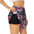thumbnail image 2 of Haiem Elephants Women's 2 in 1 Running Shorts - Lightweight Athletic Workout Gym Yoga Breathable Sports Shorts Liner with Phone Pockets-Medium, 2 of 9