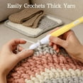 thumbnail image 5 of Large Crochet Hooks Set, 5 Jumbo Crochet Hooks Set(8mm/10mm/12mm/15mm/20mm), Soft Grip for Arthritic Hands, Large Crochet Hook for Chunky Yarn, Blanket & DIY Crafts, 5 of 6