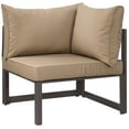 thumbnail image 2 of Modway Fortuna Corner Outdoor Patio Armchair in Brown Mocha, 2 of 3