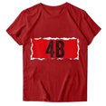 thumbnail image 2 of Fiudx Ofertas de La Semana Blusa de Manga Corta con Estampado de Moda para Mujer, Divertida Camiseta con Cuello Redondo, 2 of 3