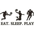 thumbnail image 3 of Eat Sleep Play‌ Ball Wall Decals Football Basketball Rugby‌ Wall Stickers Ball Sports Wall Decor Decals Vinyl Wall Decor for Basketball Arena Bedroom Living Room Hallways Family, 3 of 8