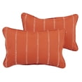 thumbnail image 5 of Sunbrella Caldwell II Orange Dotted Stripes Indoor/ Outdoor 13 x 20-inch Corded Pillow Set 14 in L x 24 in W, 5 of 5