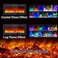 thumbnail image 3 of Bingirl 36-Inch Recessed Electric Fireplace with Remote Control, Wall-Mounted, 750/1500W Heater, 3 of 5