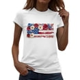 thumbnail image 2 of Patriotic Shirts July 4th Shirts for Women American Flag T-Shirts USA Fourth of July Casual Tee Top, 2 of 7