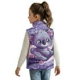 thumbnail image 3 of Pzuqiu Koalas Girls Sleeveless Vests Lightweight Soft Full Zip Winter Sleeveless Jacket with Pockets Personalized Wind Proof Casual Clothes for Girls 11-12 for Everyday Wear, 3 of 7