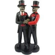 World of Wonders Skeleton Gay Couple Figurine Wedding Cake Topper - 6"