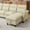 Beige, variant on L Shaped Sectional Sofa Couch, 4 Seat Suede Fabric Modular Sofa with Storage Ottoman, Beige