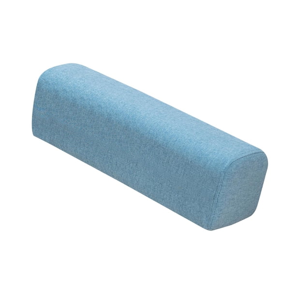 Cojín rectangular para reposabrazos de sofá con funda de almohada extraíble Azul