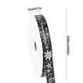 thumbnail image 3 of HBBKVI Snowflake Christmas Ribbon, 0.7 Inch x 25 Yard, Black Ribbon for Flower Bouquet Crafts Gift Wrapping, Holiday Party Decoration, 3 of 6