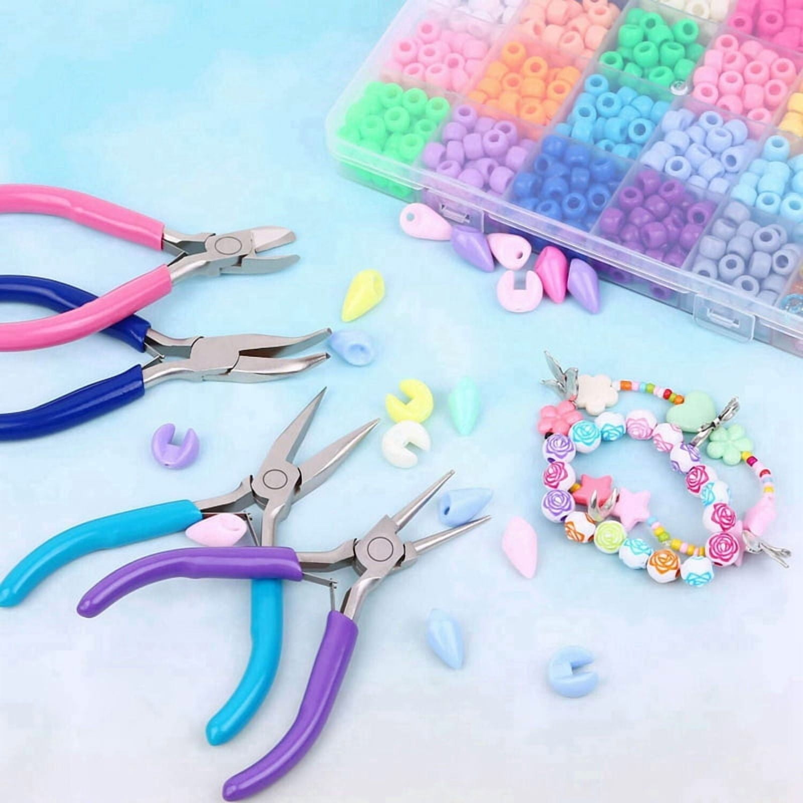 8 Pcs Jewelry Making Tools Kit Jewelry Pliers with Needle Nose Pliers for Crafts Wire Wrapping Jewelry Making Supplies