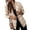 Beige, variant on Women Blazer Double-breasted Plaid Print Lapel Long Sleeves Thick Warm Cardigan Formal Business Winter Coat Female Clothes