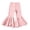 Pink, variant on TIREOW Toddler Baby Girls Bell Bottom Pants Elastic Waist Solid Color Oversize Hem Flare Pants Soft Knit Flare Trousers