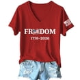 thumbnail image 2 of Conairie 250 Anniversary USA Shirt for Womens American Falg Print V Neck Patriotic 1776-2026 July 4th T Shirts Loose Short Sleeve Work Tee Pullover Outfits 3 S, 2 of 2