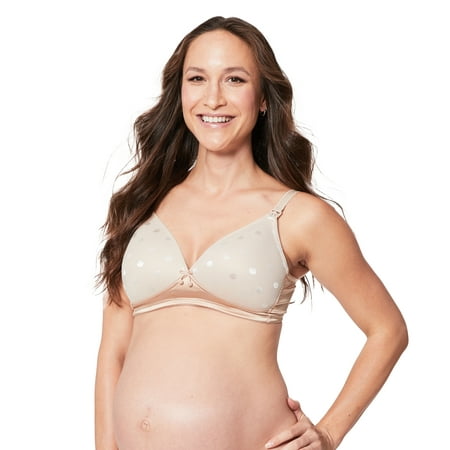 Cake Maternity Mousse Wirefree Nursing Bra for Breastfeeding  Padded Wireless Maternity Bra  Beige  36C UK/ 36C US