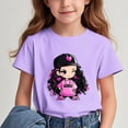 thumbnail image 1 of Rbaofujie T-Shirt à Manches Courtes et Col Rond Imprimé pour Filles, Doux et Extensible, Vêtements pour Enfants, 1 of 7