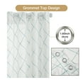 thumbnail image 2 of Topfinel White Sheer Curtains 63 inch Long Teal Embroidered Grommet Window Curtains for Living Room Bedroom, Tulle Window Drapes, Semi Transparent Voile Boho Curtains,52 x 63 inch,2 Panels, 2 of 7