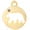 Gold, variant on Gold-tone Bear Silhouette - Large Goldtone Crystal Initial - Y - Charm Necklace, 17.5"+2"