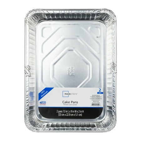 Mainstays Cake Pans, 2 Count 12.75" x 9" x 1.84"