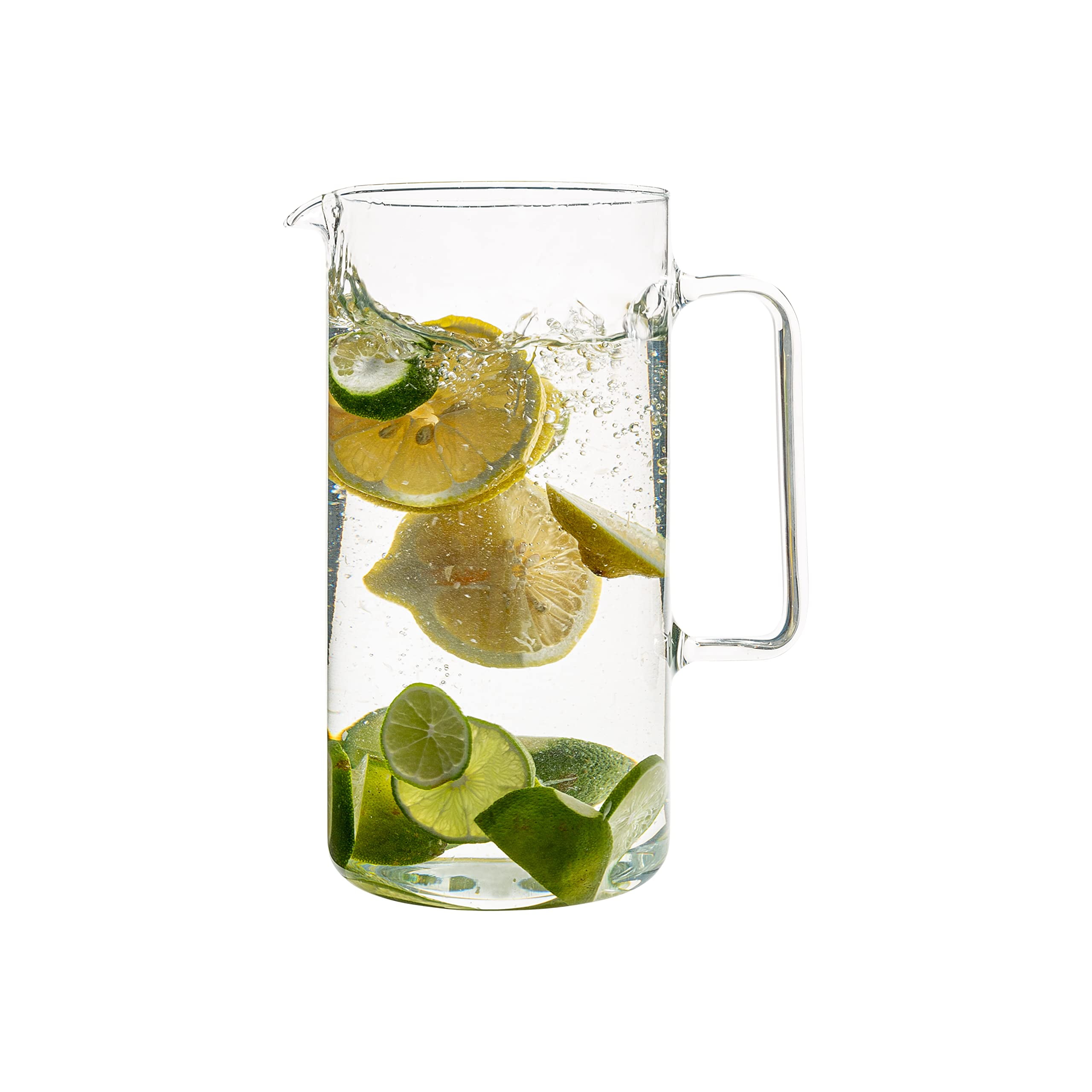 1.59 L Glass Pitcher Kitchen Water Juice Jug Dishwasher Safe Beverage Container 