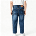 thumbnail image 5 of Frnrwgo Boy's Denim Jeans 2-10 Years Slight Stretch Elastic Waist Breathable Lightweight Casual Outdoor Pants, 5 of 5