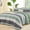 01 - Sage Green-California King, variant on Full Size Bed-in-a-Bag 01 - Sage Green 7-Piece Striped Lightweight Reversible Bedding Set