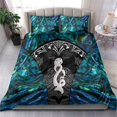 thumbnail image 2 of Nueva Zelanda Aotearoa Juego de Cama Maori Taniwha Paua Shell LT05, 2 of 6