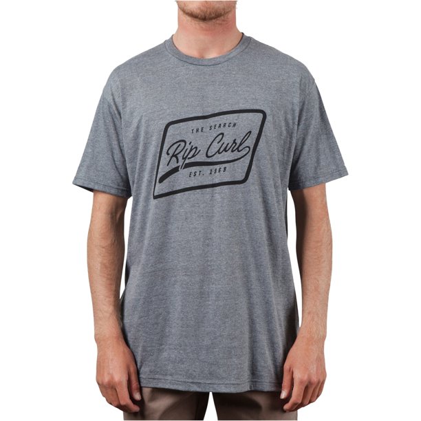 Camiseta Estampada con Logo Rip Curl Hombre Gris Pequeña