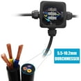 thumbnail image 2 of Caja de conexiones eléctricas IP68 de 6 piezas para uso en exteriores, juego de conectores de cable de 3 vías a prueba de agua, 2 of 8
