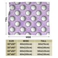 thumbnail image 4 of Golf Ball Purple Throw Blanket, Gifts For Men Women, Soft Warm Cozy Lightweight Fleece Throw Blankets Sherpa Fuzzy Stuff For Bed Sofa Couch Chair 50"X40", 4 of 7