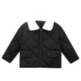 thumbnail image 4 of MEZZALL Kids Loose Jacket Children Lattice Crop Jacket Boys Girls Baby Thick Warm Collar Coat Fashion Long Sleeve Outerwear Solid Color Coats Winter Comfort Streetwear, 4 of 4