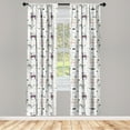 thumbnail image 3 of Ambesonne Forest Curtains, Woodland Deer Leaves, Pair of 28"x63", Multicolor, 3 of 5