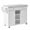 White-47" x 18" x 34"H, variant on Visentor Kitchen Island Cart with Lockable Wheels, 3 Tier Rolling Utility Kitchen Cart with 2 Drawers, 2 Shelves & Towel Rack, 45 Inch, White