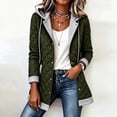 thumbnail image 5 of Ihhxva Women's Hooded Quilted Jacket, Snap Front Mid-Length Coat with Detachable Hood and Pockets, Long Sleeve Casual Outerwear S - 3XL, 5 of 8